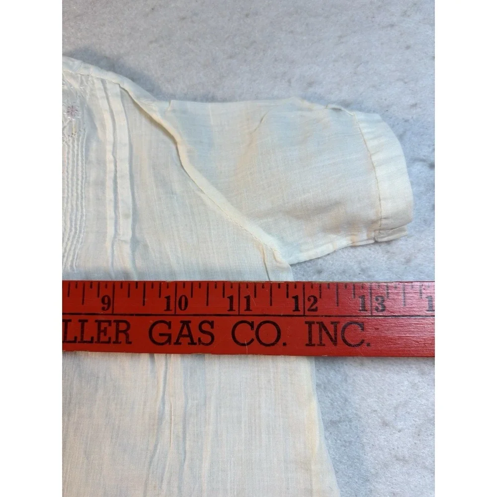 Vintage Baby 6 Months Day Gown‎ And Cotton Shift With Hand Embroidery 2Pc